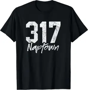 100%cotton Naptown Shirt 317 Naptown Area Code Vintage Pride City T-Shirt