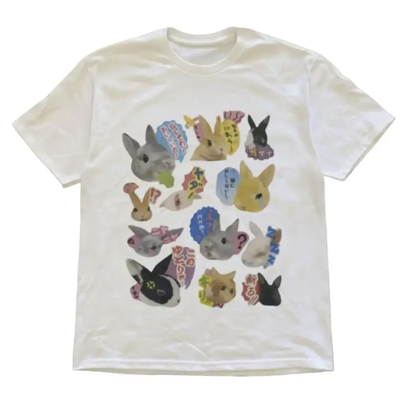 Gildan Men's and Women's T-shirt, Cute Rabbit Graphic Tee, Animal Tee, Unisex T-shirt, Gift T-shirt, Y2k Unisex Graphic Tees Gothic Grunge Emo Scene Amity Affliction Style Clothes Menswear Womenswear Streetwear t28