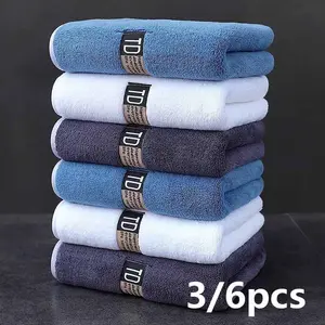 Luxury Hotel Style Towels, 3-Pack Ultra-Soft Absorbent Microfiber Bath Towels, Large Size 31.49x15.74 Inches, Quick Dry, No Pilling, Easy Hanging