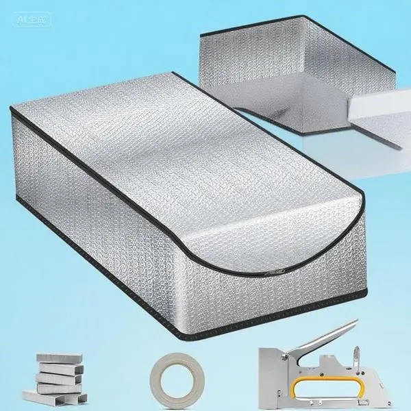54"x25"x11" Attic Stairs Insulation Cover, Double Bubble Energy-Saving Door Cover for Pull-Down Stairs, Reusable Tent with Installation Tool, Home Efficiency Thermal Insulation with Adjustable Hinge Screws & Solid Beam
