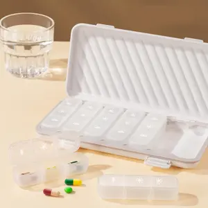 Pill Organizer 3 Times a Day, Weekly Pill Organizer 3 Times a Day, Light-Proof Pill Box 7 Day Pill Cases, Pill Box Organizer Medicine Organizer Box to Hold Vitamins and Medication