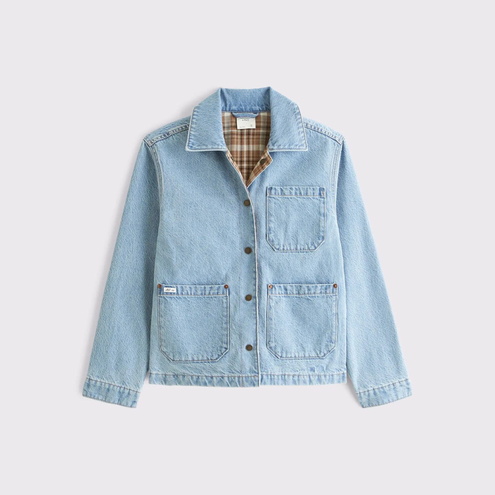 Abercrombie & Fitch Reversible Denim Shirt Jacket