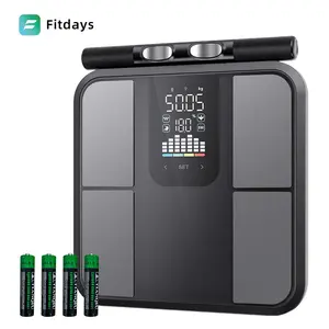 Fitdays Body Weight Scale, Advanced Eight Electrode Body Fat Scale, Up to 58 Comprehensive Body Indicators, Support Offline Measurement, Smart Bathroom Scale, Body Fat Scale with BMI, BMR, Fitness Tracking,Dual-frequency BIA technology (20 kHz + 100 kHz)