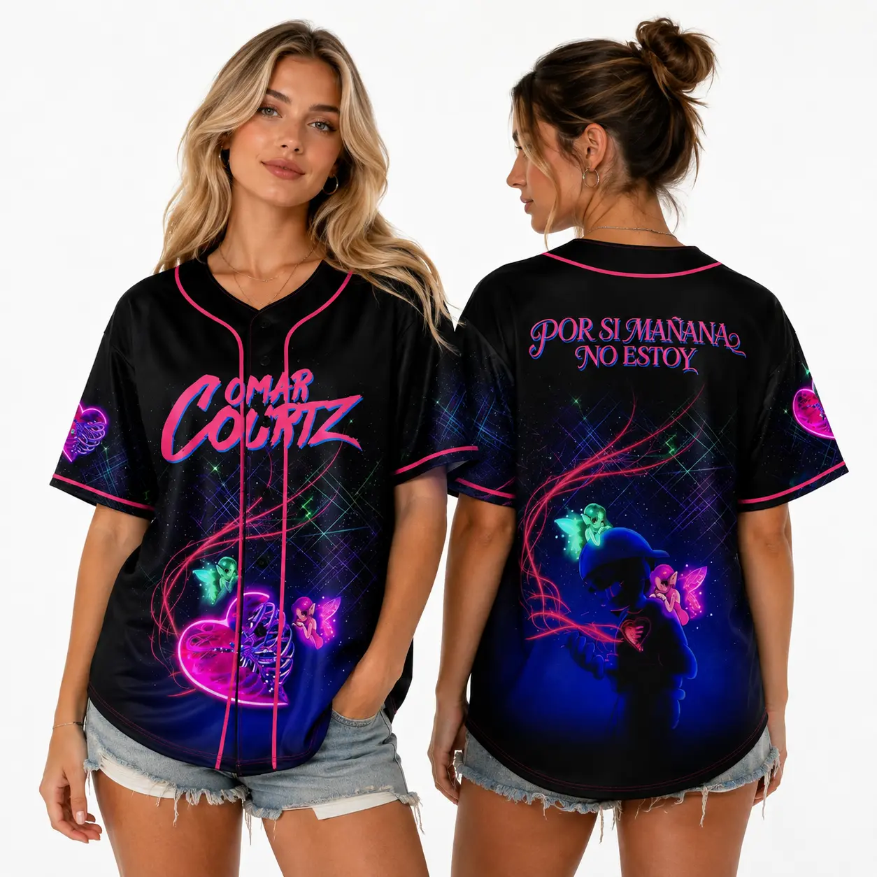 Omar Courtz Por Si Mañana No Estoy World Tour 2026 Baseball Jersey, Short Sleeve Button Up Shirt, Country Music Shirt, Fan Gifts