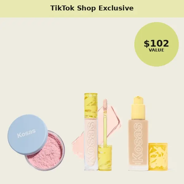 Second Skin Complexion Set *TikTok Exclusive Set* — Concealer, Foundation SPF 25 & Setting Powder — Skincare-Powered Second-Skin Finish ($102 Value)