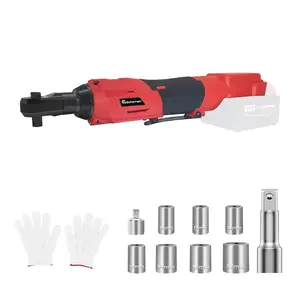 (NO BATTERY)3/8'' Cordless Ratchet Wrench Set for Milwaukee 18V Battery, 60 Ft-lbs 400 RPM Variable Speed Trigger Electric Power Ratchet Wrench Tool Kit (Tool Only)