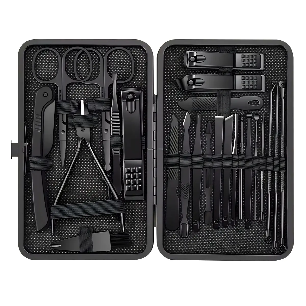 Professional Manicure Pedicure Kit, 24-Piece Stainless Steel Nail Supplies for Men & Women, Nail Care Tools with Travel Case for Home Use, 24Pcs/Set, Diy Nails At Home