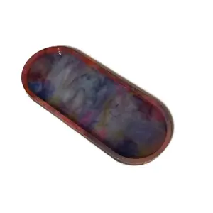 HiAnxiety  Dark Marble  Oval Tray