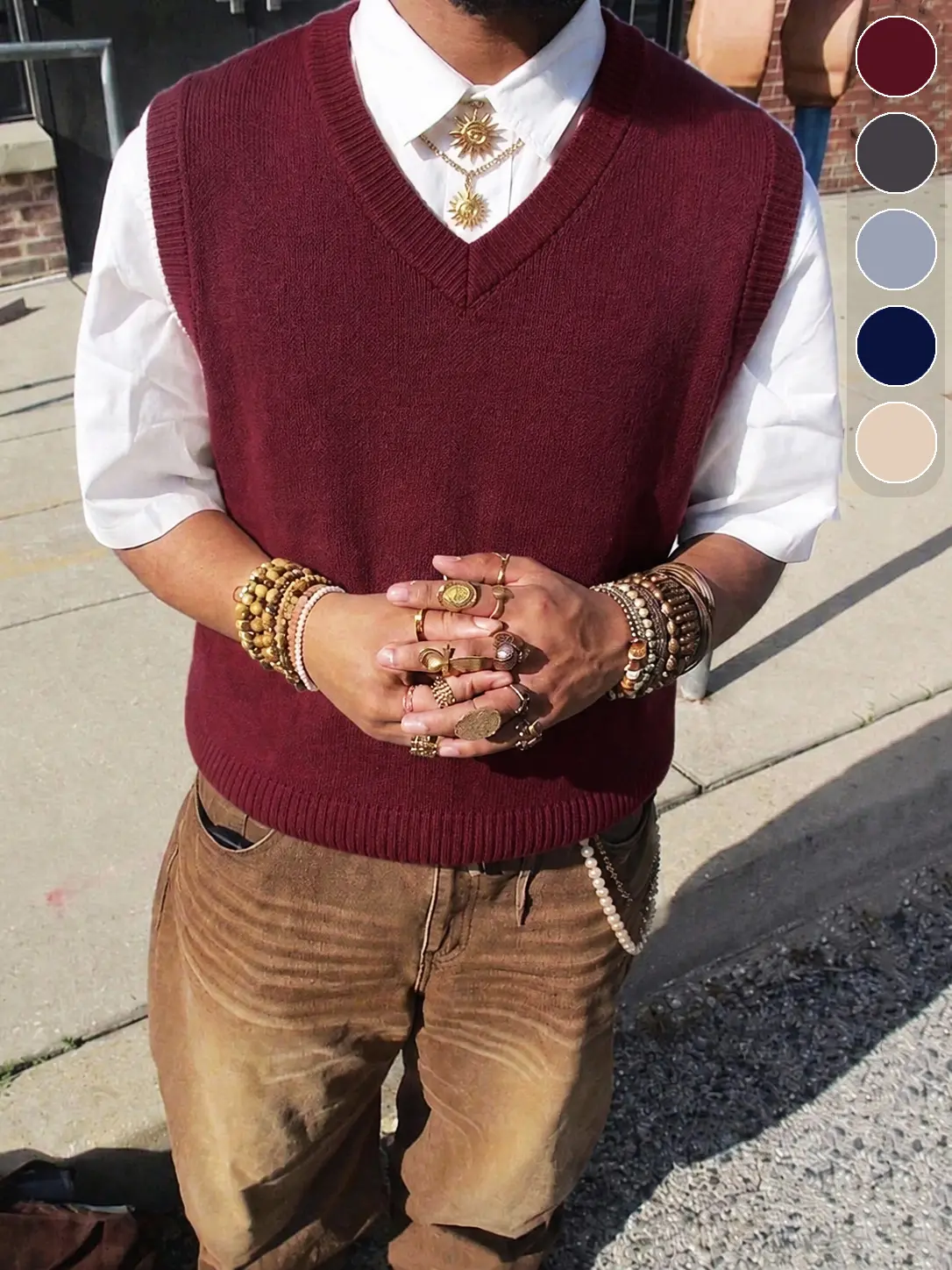 Men's Sweater Vest Casual V Neck Knitted Vest, Solid Color Sleeveless Pullover, Soft Lightweight Ribbed Knitwear, Vintage Preppy Old Money Style, Regular Fit Layering Top for Spring Fall, Business Casual Office College Streetwear Outfit Everyday Wear