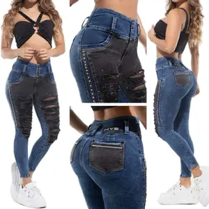W64-286 Buttlifting Colombian Jeans Fashion Fit Womenswear
