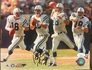 Peyton Manning signed 8x10  quad view photo  Colts   JSA