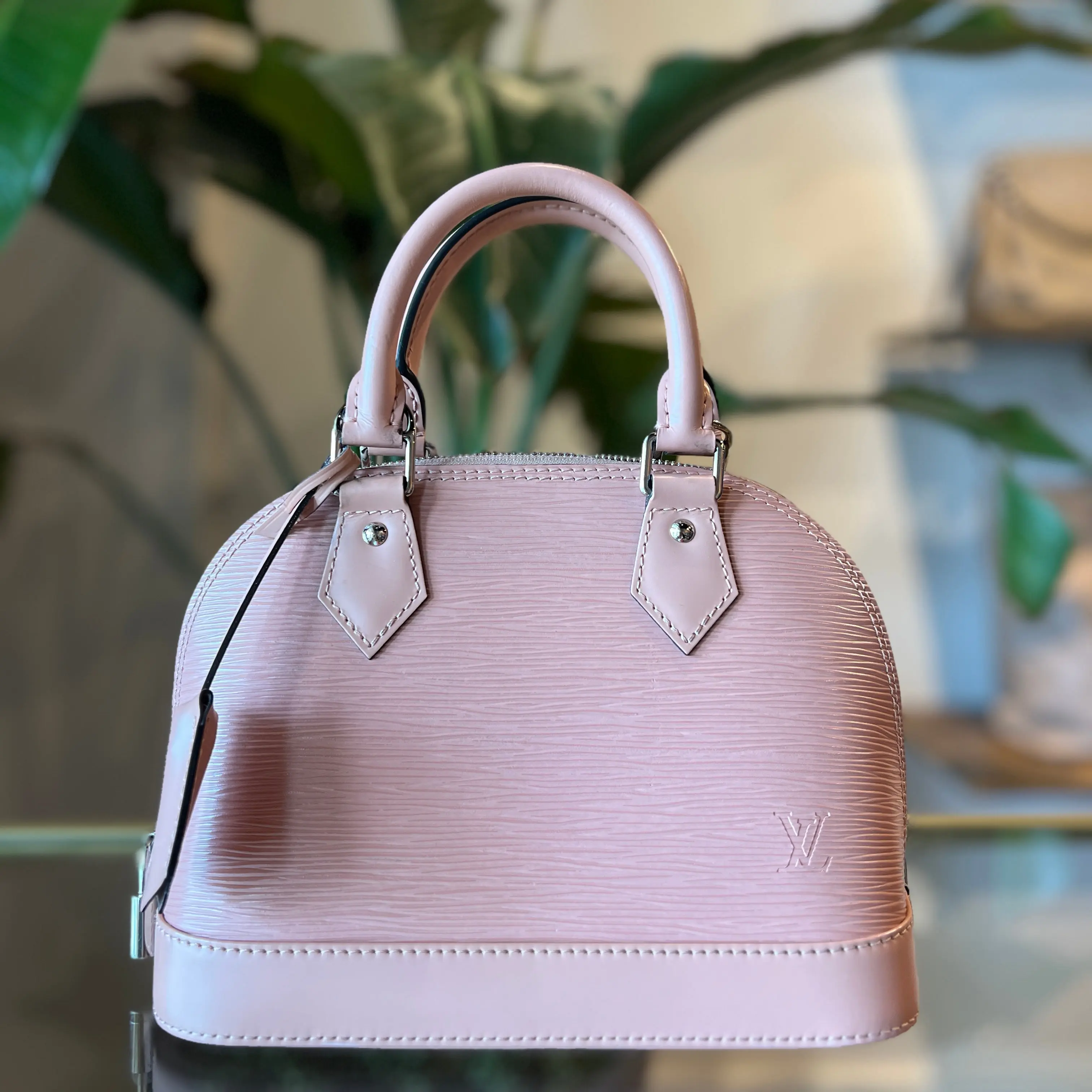 LOUIS VUITTON Pink Epi Alma Handbag