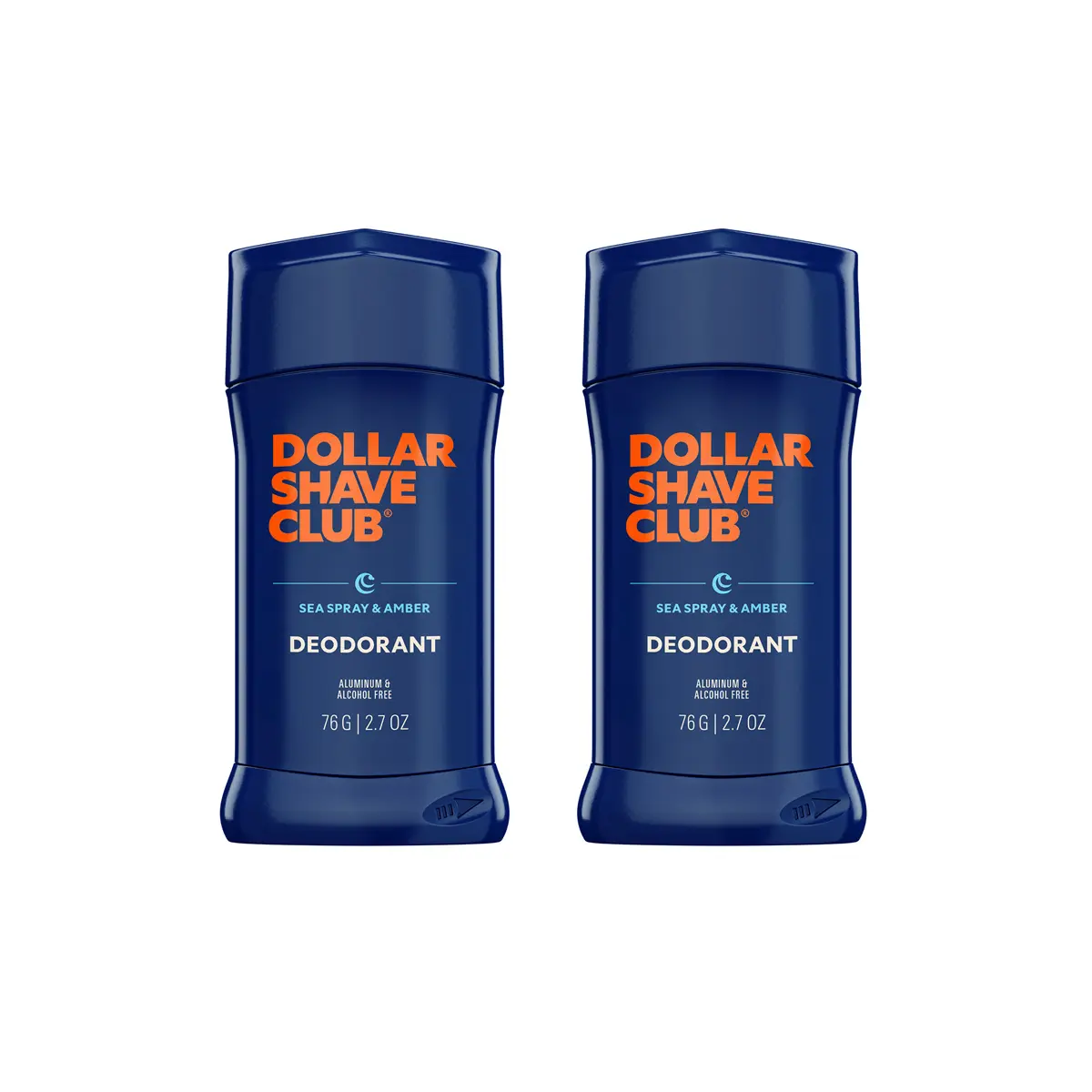 Dollar Shave Club Men’s Aluminum-Free Deodorant – 24 Hour Odor Protection, Clear & Clump-Free Deodorant for Men, Sea Spray & Amber Scent, 2-Pack