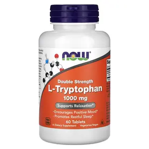 NOW Foods L-Tryptophan, 1,000 mg, 60 Tablets