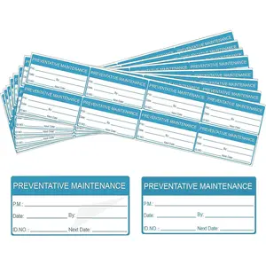 Self Laminating Preventative Maintenance Labels 1 x 2 Inch Inspection Safety Label by Date Next Stickers 180 count Write On Calibration Sticker with Clear Flap Stickers Industrial Adhesive Vinyl Labels