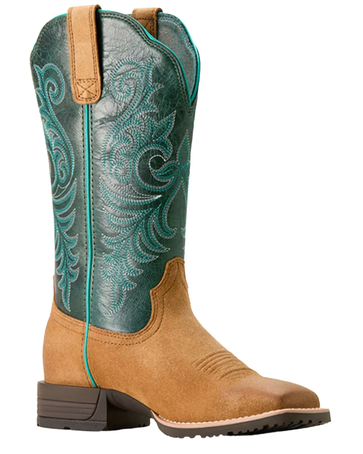 Ariat Women's Hybrid Ranch Time Roughout Performance Western Boot Broad Square - 10053661