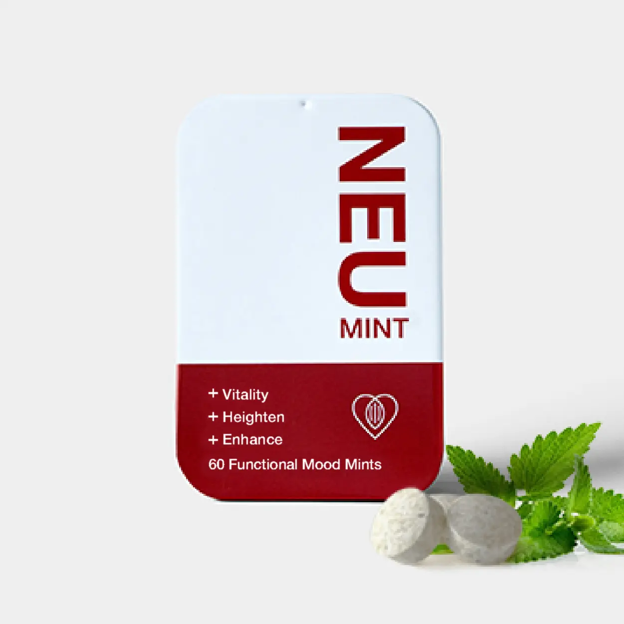 Neu Mint Functional Vitality Mints - Boost Vitality & Enhance Mood - Made in Canada - 60 Count