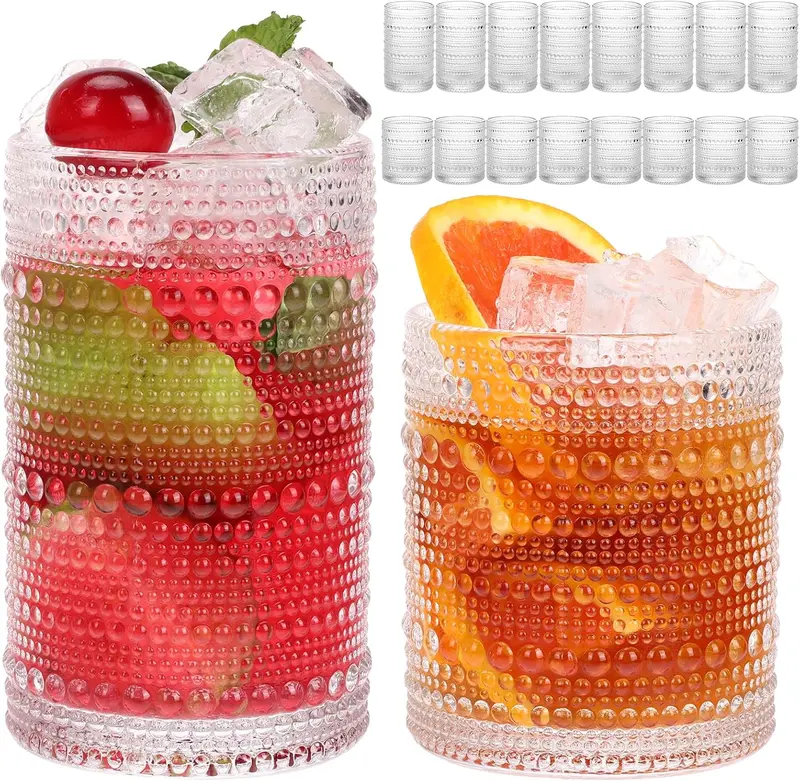 drinking glasses set of 16 - TikTok Shop