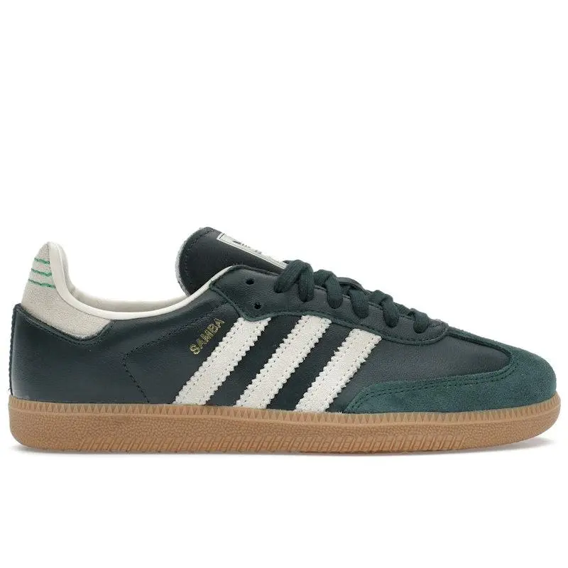 adidas Men's Samba OG Shadow Green Cream White Gold Metallic Soccer Shoes, from StockX