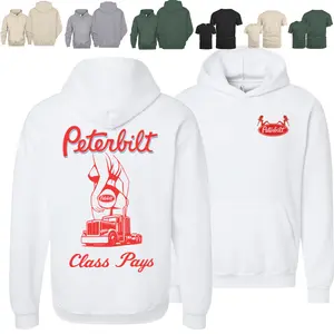 Peterbilt Class Pays Hoodie Tshirt – Vintage Semi Truck Graphic Sweatshirt, Retro Peterbilt Hoodie, Unisex Pullover for Truckers, Highway Hauler Outfit, Gift for Semi Lovers