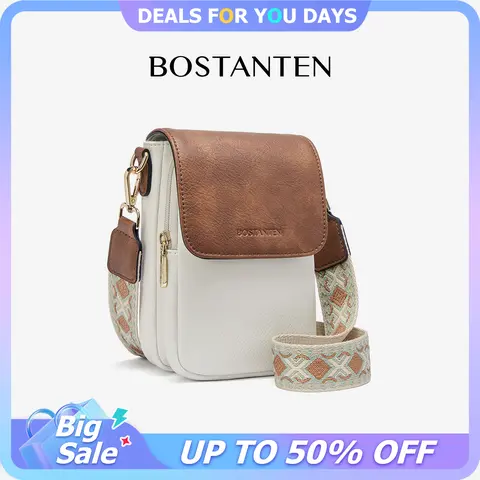 Bostanten Composite Leather Fashionable Crossbody Bag - Small Cute Mini Everyday Handbag with Card Slots, Adjustable Strap, Ideal Mother's Day Gift (Summer Vibes) | Women's Crossbody & Shoulder Bags, Purses, Crossbody Bags For Women