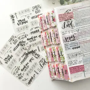 Bible and Planner Clear Stickers