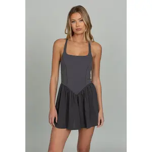 Peppercorn Cross Back Corset Dress