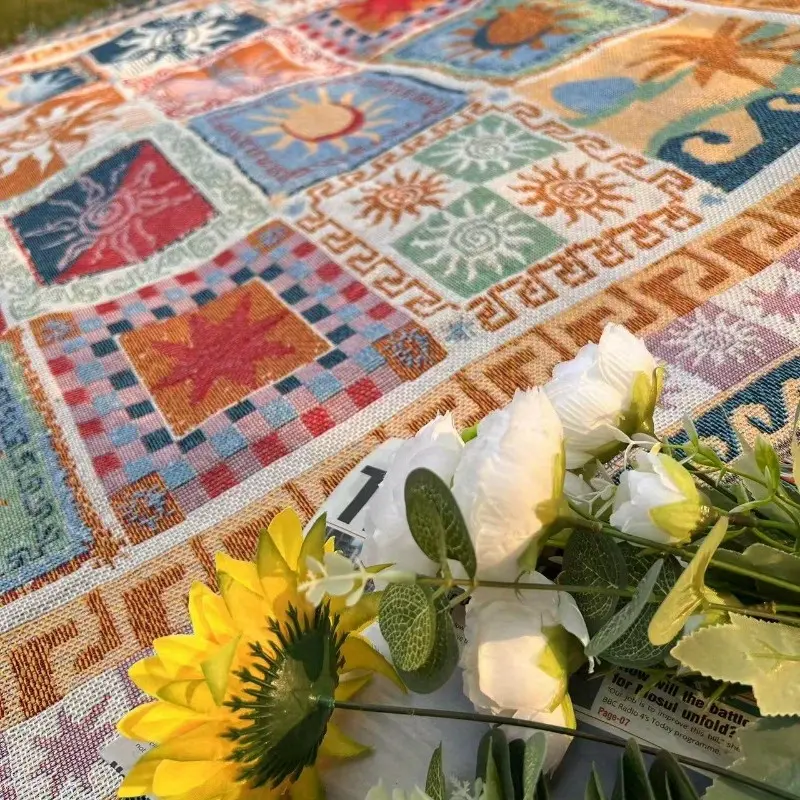 New Style Outdoor Blanket, Portable Thick Picnic Blanket, Washable Warm Blanket, Outdoor Decoration, Tear-Resistant Leisure Blanket