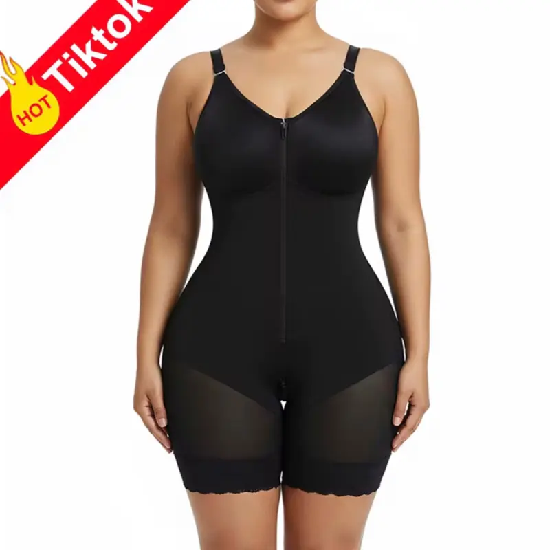 Women's High Compression Powernet Mesh Corset Bodysuit, BBL Shapewear Faja, Womenswear Underwear