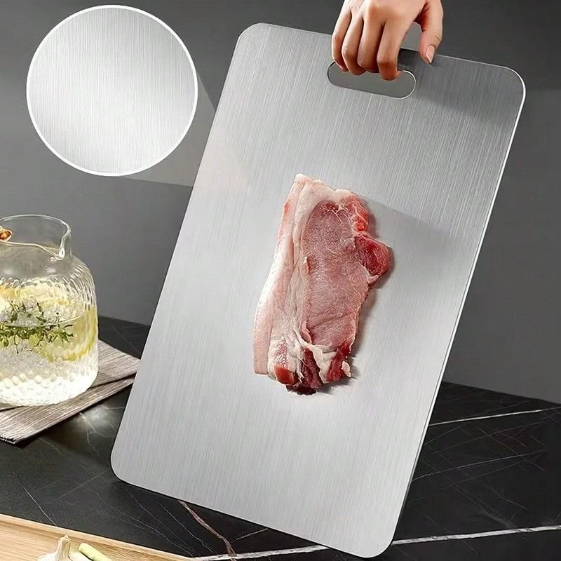 TAIMASI No Mold Cutting Board - Premium 2025 Stainless Steel Double-Sided Chopping Board | Food-Gra-De For Kitchen & Restaurant Use, Perfect For Upcoming US Holidays (Thanksgiving Nov 27, Black Fri-Day Nov 28, Christmas Dec 25) | Durable