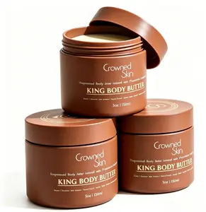 3PCS Crowned Skin King Cologne Body Butter - Warm & Sensual Scent, Sandalwood & Leather, Organic Shea & Mango Butters, Moisturizing Formula, All-Day Fragrance
