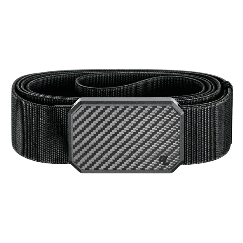 Groove Life Groove Belt, Men's Magnetic Stretch Belt, Adjustable Fit & Durable for Work, Everyday Carry & Casual Wear, Carbon FIber / Black