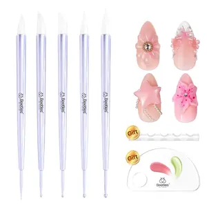 Beetles  Nail Art Dotting Tools Nail Art Sculpture Pen, Dual-Head Resin Nail Art Tools, Carving Drawing Tool, Silicone Brushes Set Pottery Clay Sculpting Tools Modeling Painting Tool DIY Art
