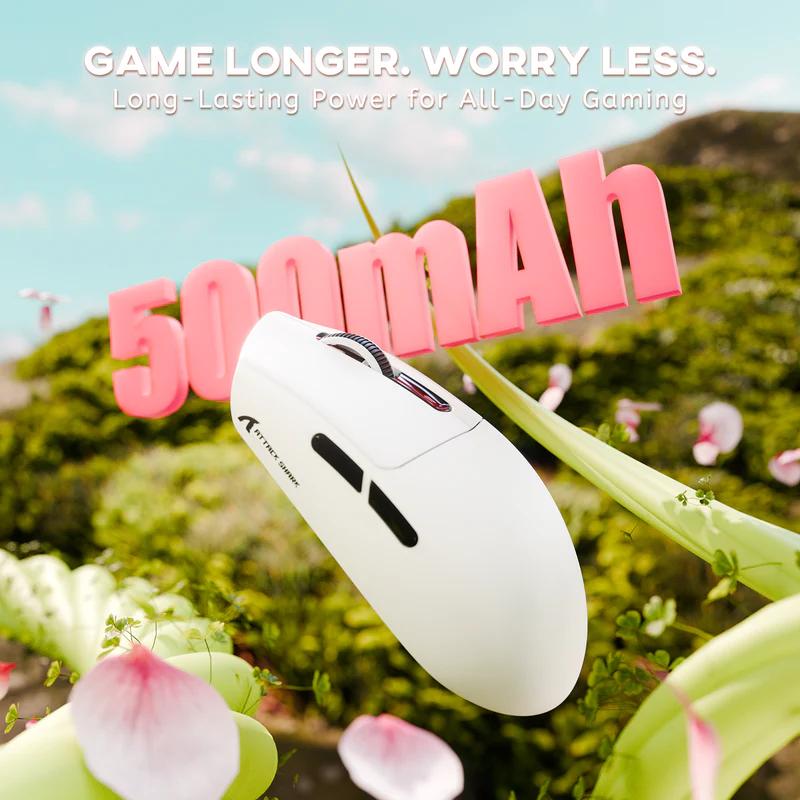 ATTACK SHARK G3 Tri-mode Wireless Gaming Mouse 25000 DPI Ultra Lightweight PixArt PAW3311Sensor, Broadcom Esport MCU, HUANO Microswitches, 2.4G Wireless/Bluetooth/Wired, Dual-Layer Mouse Feet