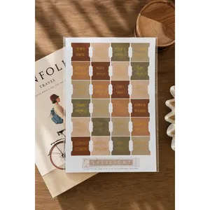 Salt & Light - Matte Coated -  Tabs - Earth Tone - Journaling - Beautiful Index - 66 Books + 6 Free Tabs Indexing Tabs - Laminated - Durable - Quality - Neutral - Women