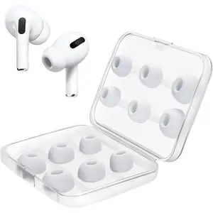6 Pairs Replacement Ear Tips for AirPods Pro and AirPods Pro 2nd Generation with Noise Reduction Hole, Silicone Earbuds Tips