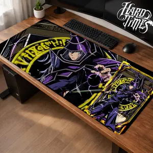 Dark Magician Yu-Gi-Oh! Gaming Mouse Pad Personal, Custome, Anime Desk Mat Extended Keyboard Pad Waterproof Non Slip Rubber Base Large Mousepad for PC Gamer Setup Desk Accessories 40x21 Inch,Office Gifts, Decor desktop