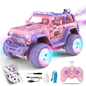 Off-Road Remote Control Car Remote Controlled Car 2.4GHz Spray Lights Music Electric Toy Car, Kids Holiday Gift, Includes Battery, Requires Aa Batteries