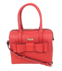 Kate Spade New York Leather Alice Court Kaiya Top-Handle Satchel - Empire Red Women's Handbag