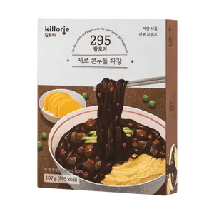 KILLORIE Authentic Korean Jjajangmyeon Noodles 107g - Low Carb, High Fiber, Satisfying Meal, K-Pop Idol Favorite, Olive Young
