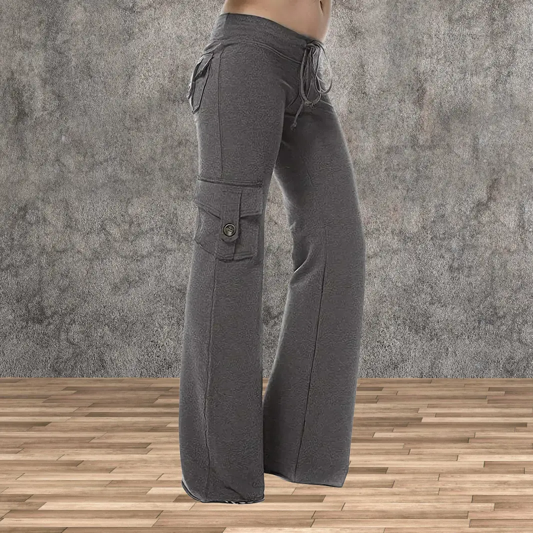 Yoga Pants for Women High Waisted Cargo Bootcut Pants,Summer Workout Leggings Tummy Control Stretch Pant with Pockets，Wide Leg & Multiple Pockets