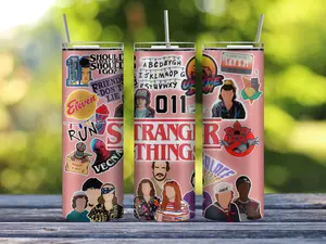 Stranger Things 20oz Tumbler Cup - Reusable Stainless Steel Mug - Bottle
