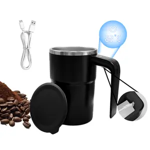 Electric Stirring Coffee Cup Magnetic Stirring Cup Rechargeable Automatic Mixing Cup for Milk/Coffee, Suitable for Office/Kitchen/Travel/Picnic