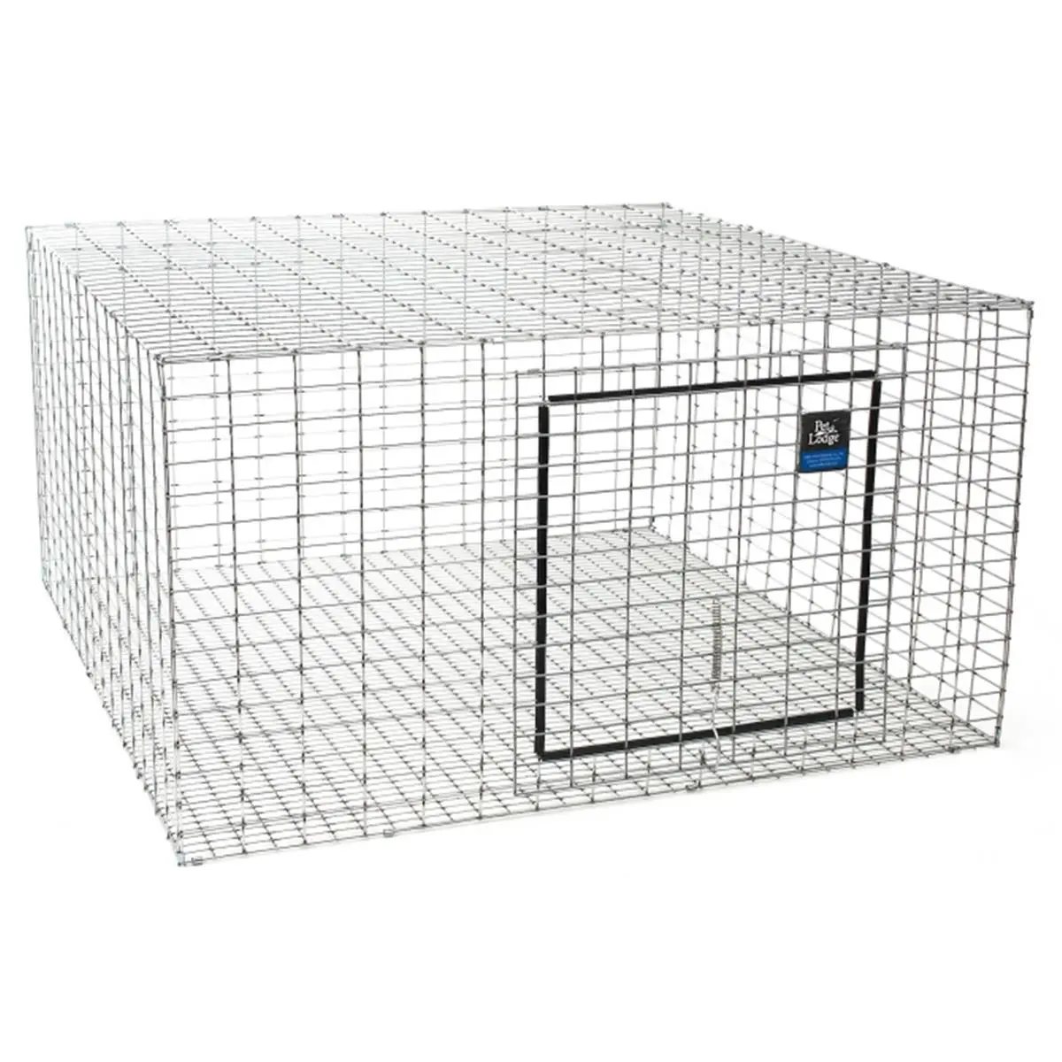 Miller Manufacturing 24in x 24in x 16in Rabbit Hutch - Outdoor Small Animal Habitat, Mesh Design, Protective Vinyl Guard, Spring Tension Door Latch, Easy to Assemble