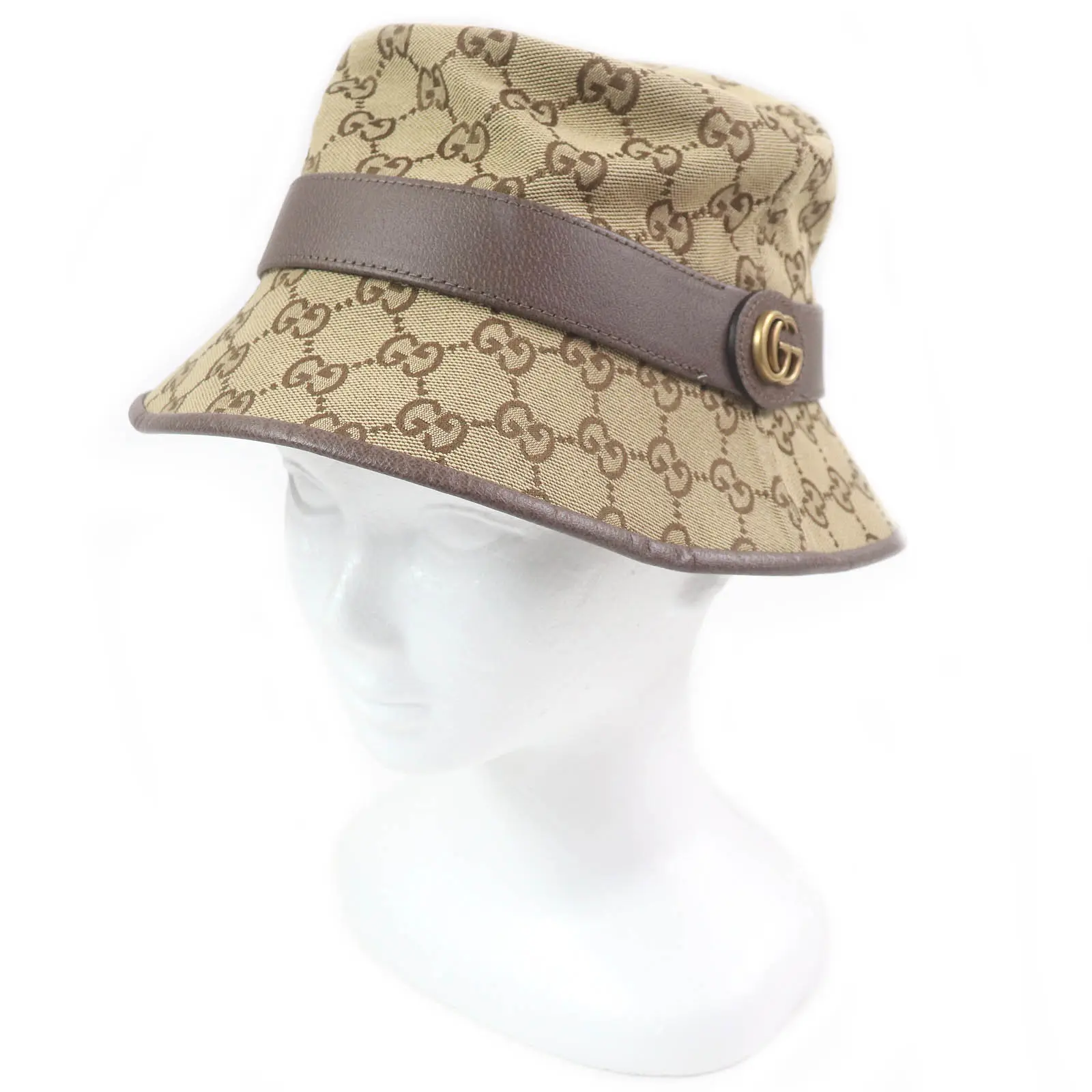 Pre-owned GUCCI Cotton Small Leather Goods GG Canvas Bucket Hat