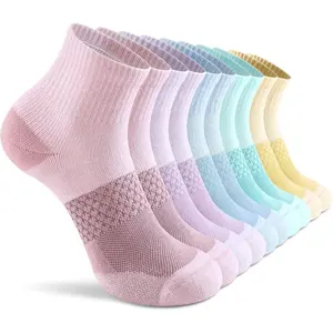 5 Pairs Women's Ankle Socks Running Athletic Socks with Cushion