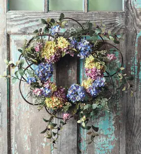 22" Cloth Hydrangea Wreath