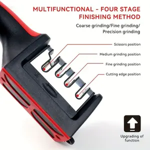 Kitchen Manual Knife Sharpener, Quick Blade Sharpening Tool, Non-Slip Base, Multi-Functional, Durable, Easy to Use, Time-Saving