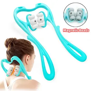 Neck Massager For Pain Relief Deep Tissue 360 Degree Neck Roller With 96 Pressure Point Neckbud Massage Roller For Neck Shoulder Waist Leg Foot Handheld Relaxer Tool Body Care