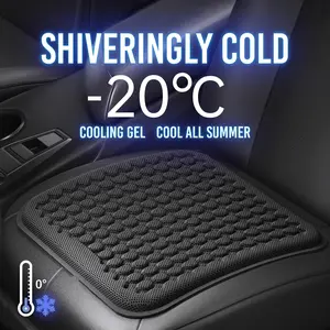 3D Breathable TPR Cooling Gel Seat Cushion - Non-Slip Pressure Relief Chair Pad for Car, Office (Chair with Cushion Option), 2 Sizes: 38x38cm, 48x44cm